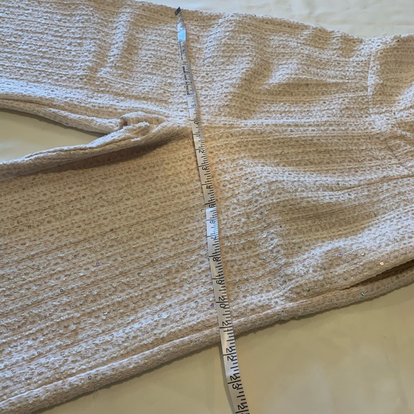 NWOT Black Halo Jumpsuit White/ beige sparkles 12 - Picture 15 of 16